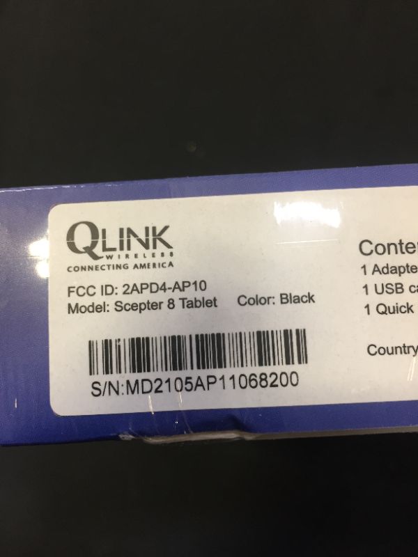 Photo 3 of Q Link Wireless Scepter 8, 1GB RAM, 16GB Flash Memory, 8IN, Android (FACTORY SEALED)