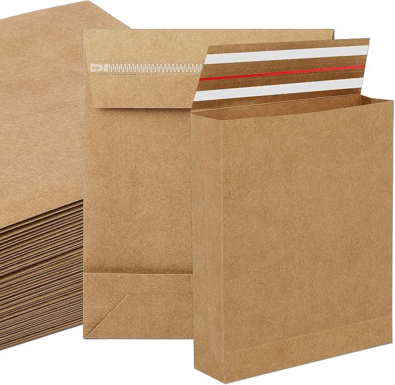 Photo 1 of Kraft Large Envelopes,Open-End Envelopes in 80 lb.25-Pack Kraft Envelopes with Peel for Mailing, Financial Document and Storage,10x3.14x15 In
