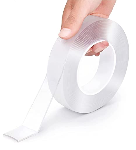 Photo 1 of 5mDENGLING Double Sided Adhesive Tape, Multi Purpose No Trace Transparent Double Sided Tape, Suitable for Fixed Carpet/Adhesive Objects/Nail-Free Craft Wall Hanging/Non-Slip Sheath/Home/Office.
