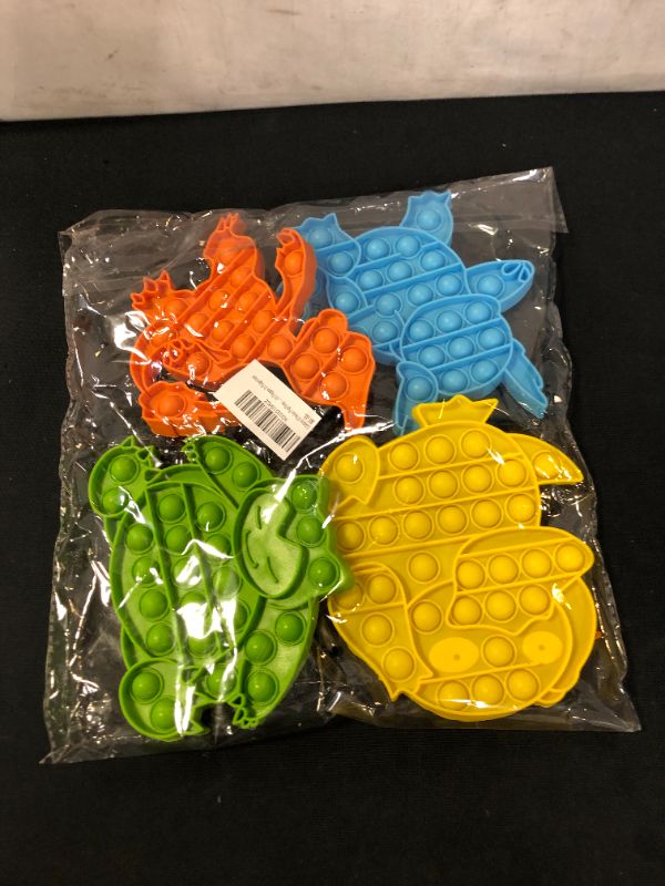 Photo 1 of 4 Packs Pop Poop Toy, Animal Sensory Anxiety Stress Relief Satisfying ADHD Cheap Bubble Po Popper Set, Gift Poppop It Fidgettoys
