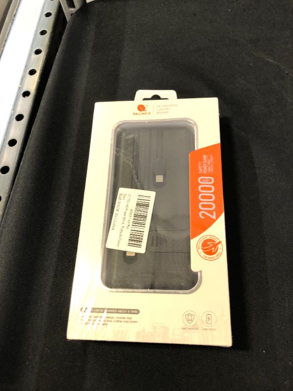 Photo 4 of Portable Charger with Built-In Cables and AC Wall Plug, (FACTORY SEALED)