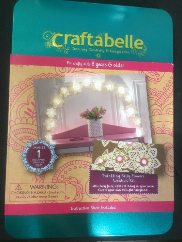 Photo 2 of Craftabelle – Twinkling Fairy Flowers Creation Kit – DIY Twinkle Lights for Bedroom – 106pc String Light Set with Accessories – DIY Arts & Crafts 