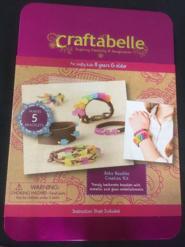 Photo 2 of Craftabelle – Boho Baubles Creation Kit – Bracelet Making Kit – 101pc Jewelry Set with Beads – DIY Jewelry Kits for Kids Aged 8 Years +