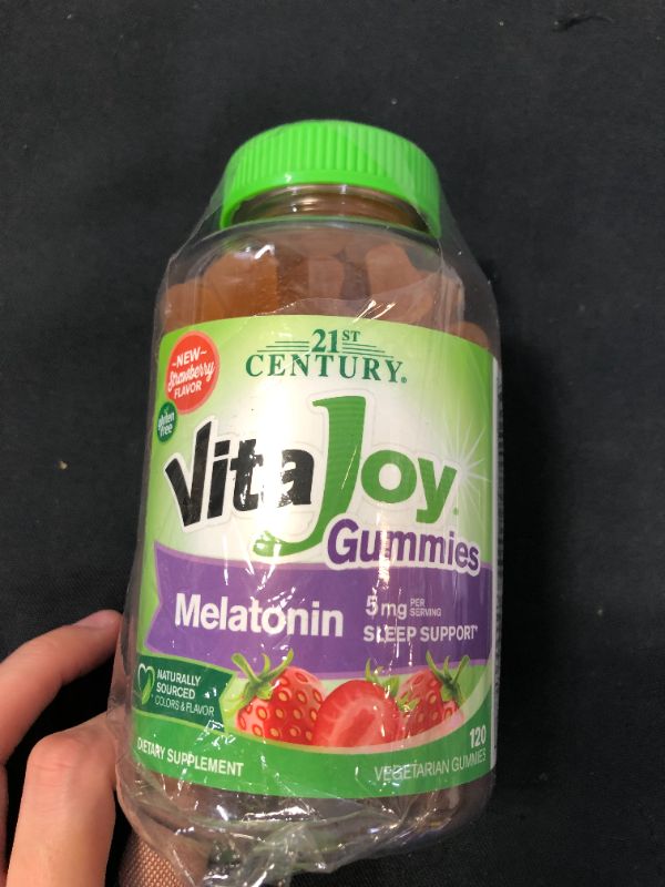 Photo 2 of 21st Century Vitajoy Melatonin Gummies, Multi, Strawberry, 120 Count EXP 11/23
