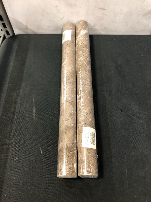 Photo 1 of 15.7" x 78.7" Brown Marble Counter Wallpaper, 2 PACK
