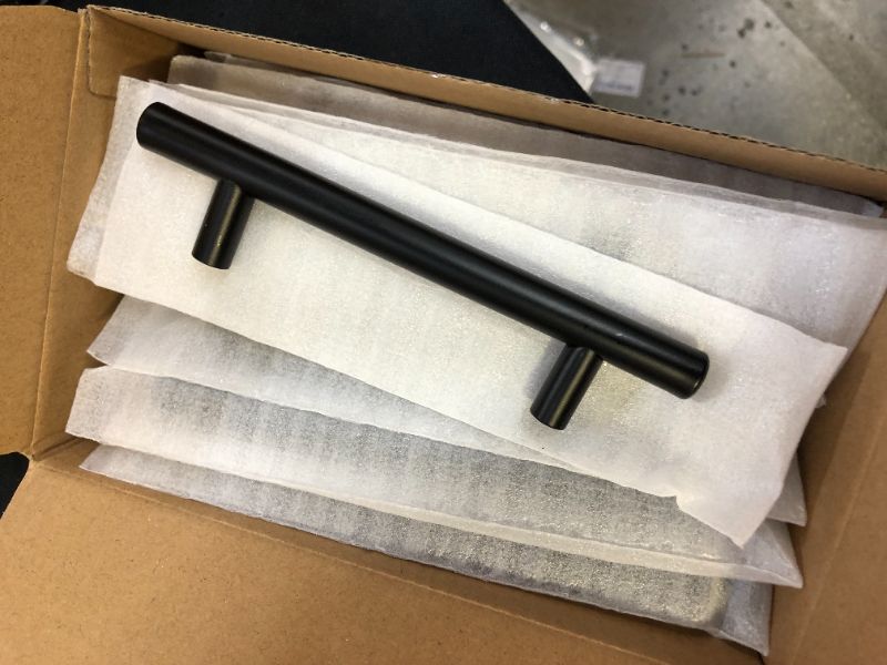 Photo 2 of 10 Pack |5'' Cabinet Pulls Matte Black Stainless Steel Kitchen Cupboard Handles Cabinet Handles 5”Length, 3” Hole Center
