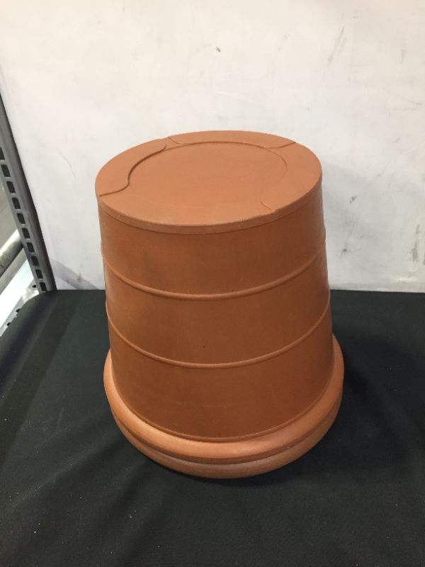 Photo 1 of Basic Drop 11-1/2 in. x 10 in. Terra Cotta Composite PSW Pot
