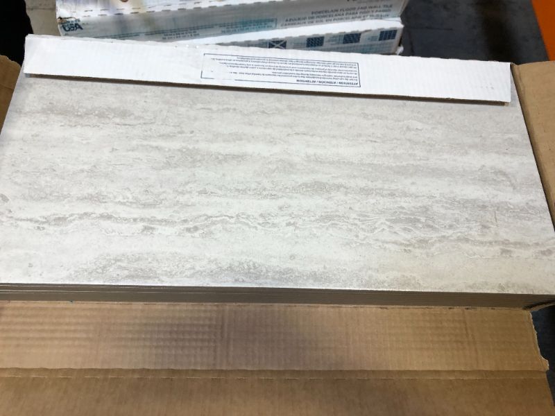 Photo 2 of 13 MARAZZI Stonehollow Mist 12 in. x 24 in. Glazed Porcelain Floor and Wall Tile (15.6 sq. ft. / case) 312 SQ FT TOTAL 
