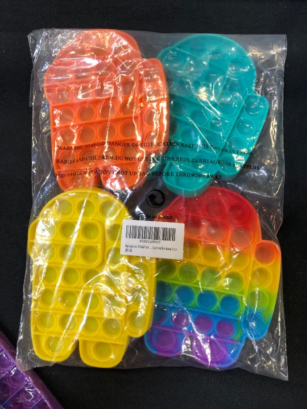 Photo 2 of 4 Pack Pop Rainbow Sensory Toy?Anxiety Autism Relieve Relief Bubble Silicone Game Gift Special Kid Teen Adult ADHD Set Satisfying Box us---factory sealed