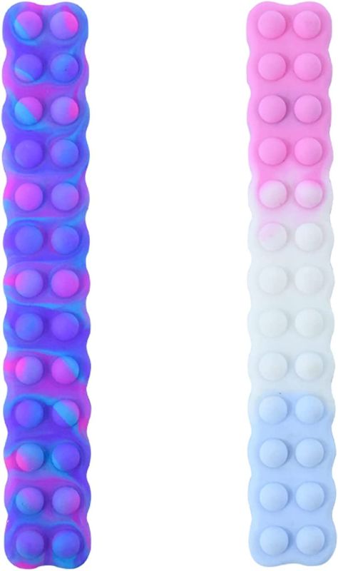 Photo 1 of 2 Pack Squidopop it Fidget Toy, Push Pop-on-it Suction Cup Straps, Pop Fidget Toys, Squeeze Bubble Sensory Toy
