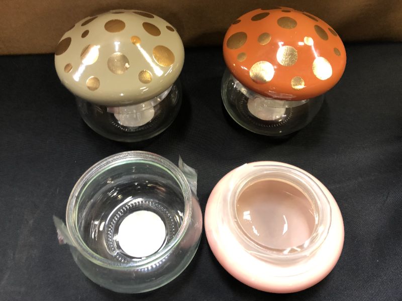 Photo 1 of 12 PCS -Mushroom Novelty Vessels - Bullseye's Playground™ Glass-   Dimensions (Overall): 7.09 Inches (H) x 6.89 Inches (W)
