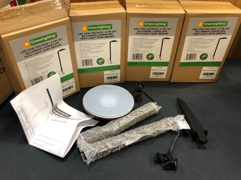 Photo 1 of 4 Pcs GreenLighting Modern Aluminum Low Voltage Path Light - High End Landscape Light (Brown) With clip onto the power source----*Cable and Transformer NOT Included*--- Path Lights Only 

