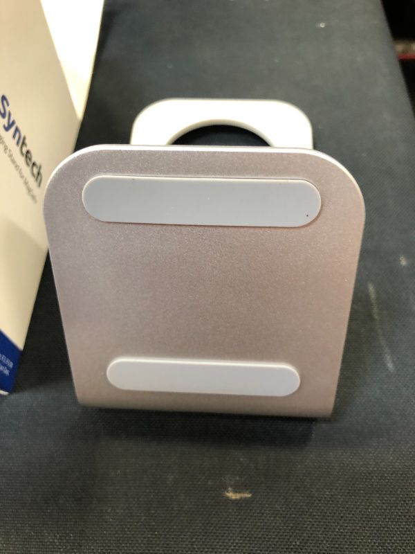 Photo 1 of Syntech Stand for MagSafe Charger Compatible with iPhone 12/13/Mini/Pro/Pro Max, Aluminum Desk Holder Phone Charger Stand MagSafe Accessories, Sliver (MagSafe Charger Not Included)