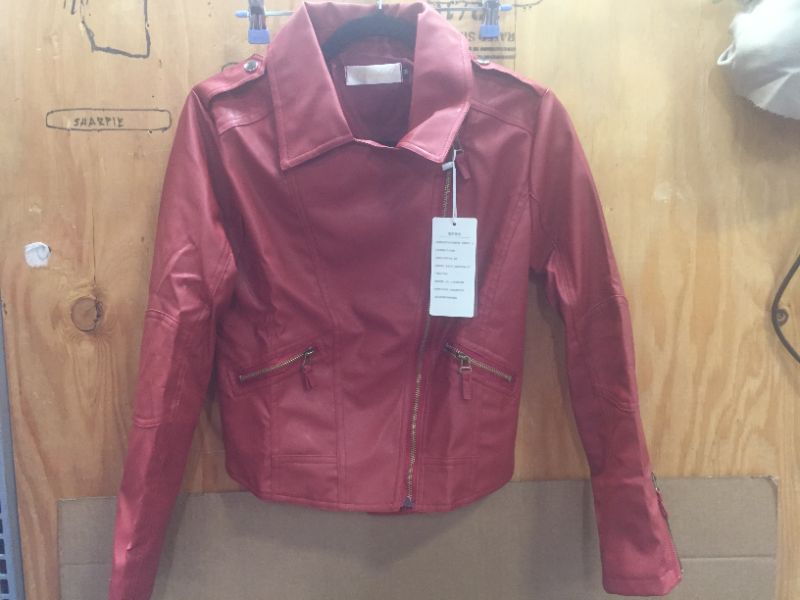 Photo 2 of GetUBacK Vintage Women's Slim Biker Motorcycle PU Leather Zipper Jacket Punk Rock Size M