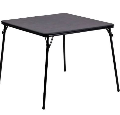 Photo 1 of Flash Furniture Folding Card Table, Black