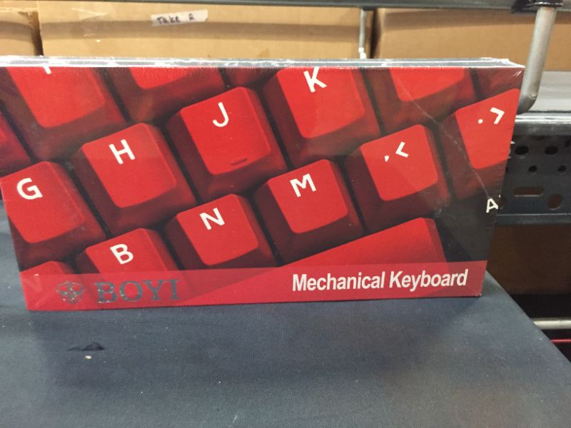 Photo 4 of BOYI Wired 60% Mechanical Gaming Keyboard,Mini RGB Cherry MX Switch PBT Keycaps NKRO Programmable Type-C Keyboard for Gaming and Working (Black Red Rose Color,Cherry MX Red Switch)-----factory sealed