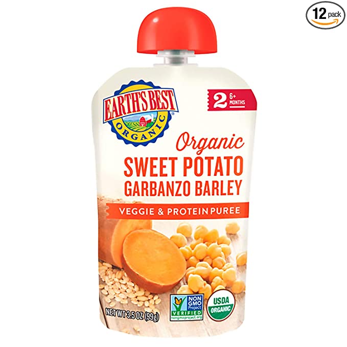 Photo 1 of Best Organic Stage 2 Baby Food, Sweet Potato Garbanzo and Barle, 3.5 Oz, 6 Ct  best by 08-14-2022