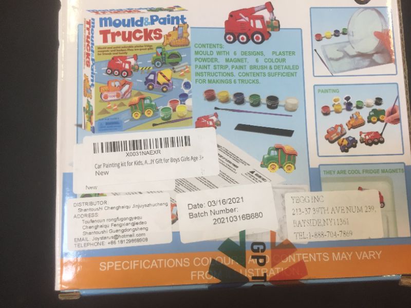 Photo 4 of Aviaswin Craft Kits for Kids, 6 Play Monster Trucks to Mold and Paint with Stickers for Creativity and Play, Ages 5 and Up---factory sealed