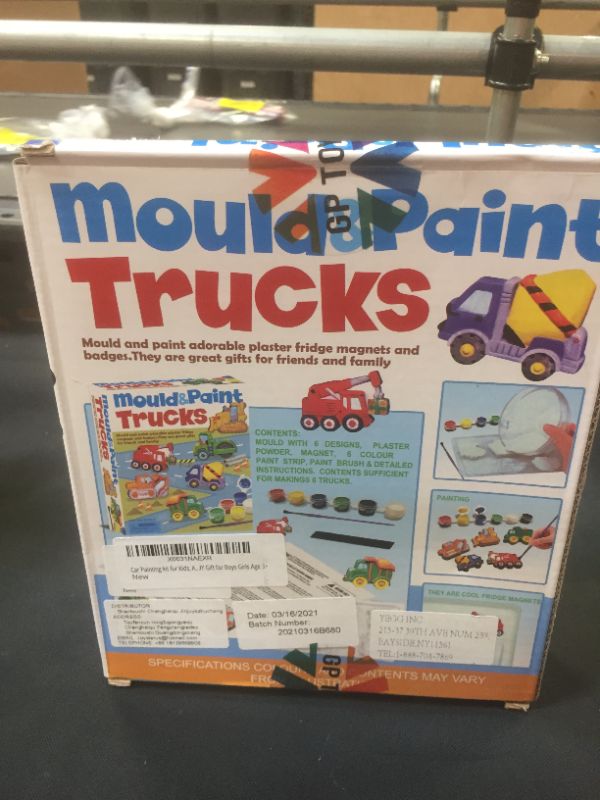 Photo 2 of Aviaswin Craft Kits for Kids, 6 Play Monster Trucks to Mold and Paint with Stickers for Creativity and Play, Ages 5 and Up---factory sealed