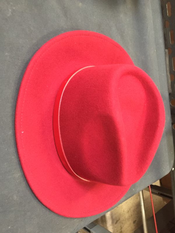 Photo 4 of Cowboy hats for 100% wool felt western outback gambler hat crushable Classic Pinch Front Wide Color 20101-Burgundy  Size M