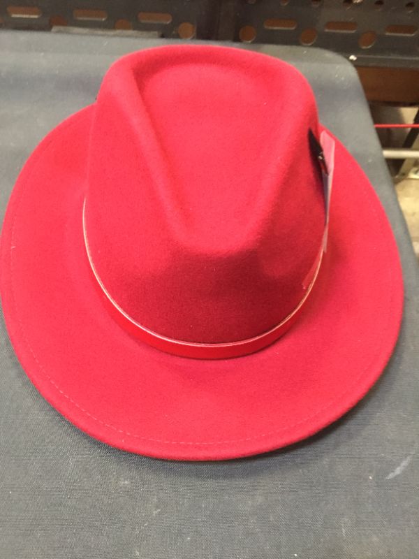 Photo 5 of Cowboy hats for 100% wool felt western outback gambler hat crushable Classic Pinch Front Wide Color 20101-Burgundy  Size M
