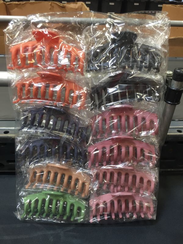 Photo 1 of 12 Pack Large Hair Claw Clips for Woman---factory sealed