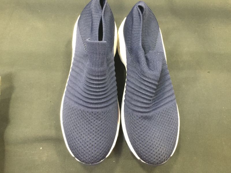 Photo 1 of Ezeerae Women's Platform Walking Shoes Fashion Slip On Socks Lightweight Breathable Mesh Athletic Casual Platform Shoes A-Blue Size 6