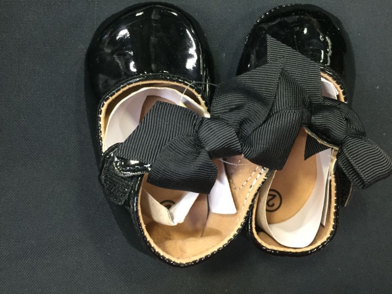 Photo 5 of Baby Girls Mary Jane Flats Bowknot Soft Sole PU Leather First Walkers Wedding Princess Dress Shoes  size 2