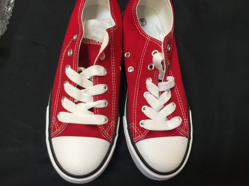 Photo 3 of Low Flat  RED Tennis Shoes Size 7