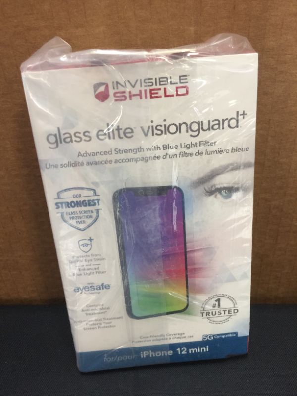 Photo 2 of ZAGG InvisibleShield Glass Elite VisionGuard+ Screen Protector - for iPhone 12 Mini 