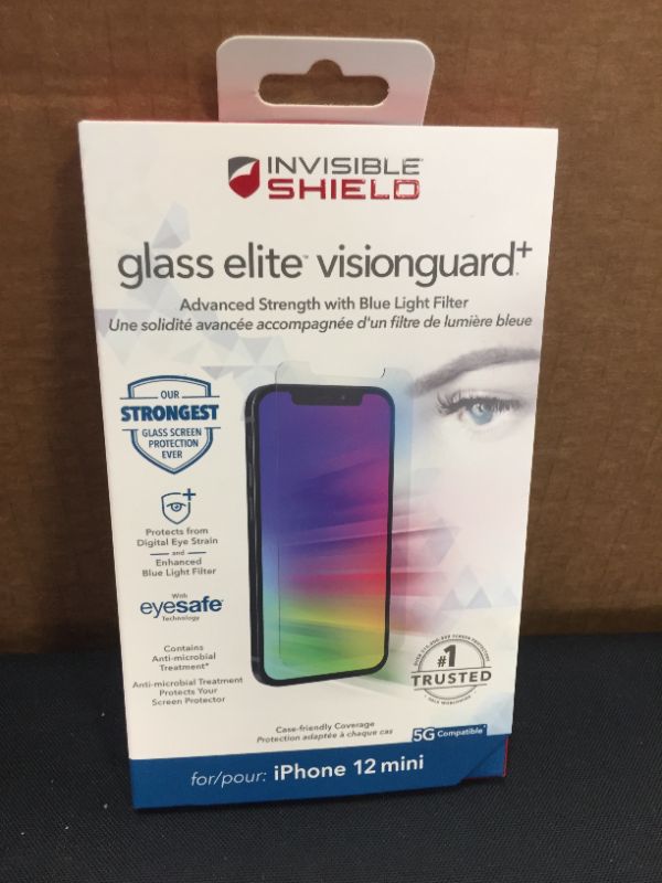 Photo 2 of ZAGG InvisibleShield Glass Elite VisionGuard+ Screen Protector - for iPhone 12 Mini 