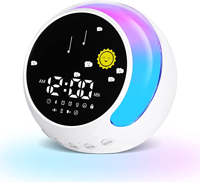 Photo 1 of Letyet Touch Light Alarm Clock, Sleep Coach for Kids, Alarm Clock Ringtones, Sleep Sounds Machine and Bluetooth Speaker