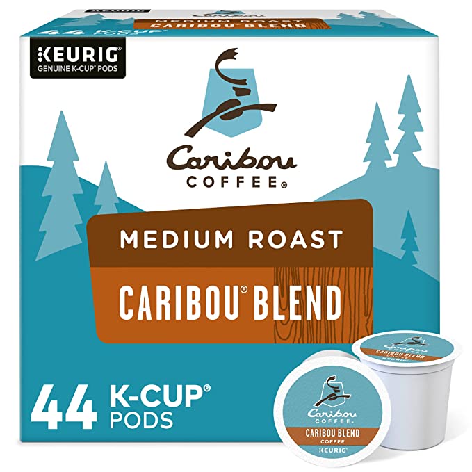 Photo 1 of Caribou Coffee Caribou Blend, Single Piece Keurig K-Cup Pod, Medium Roast Coffee, 44 Count  exp date 07-21-2022