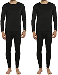 Photo 1 of 2 sets---Men's Premium Thermal Set Long Sleeve Top & Bottom Fleece Lined Goodfellow & Co™ Black Sise M
