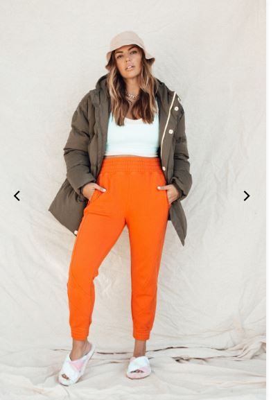 Photo 1 of High-Waisted Jogger Orange  Size 