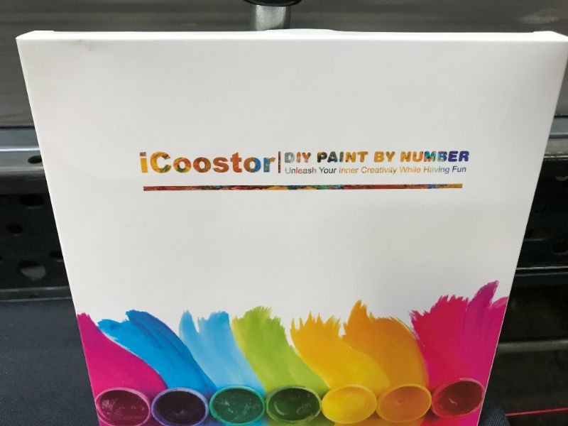 Photo 1 of iCoostor Paint by Numbers DIY Acrylic Painting Kit for Kids & Adults Beginner - 16" x 20" Giraffe Pattern