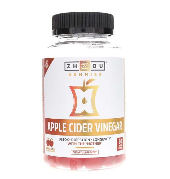 Photo 1 of Zhou Apple Cider Vinegar Vegan Gummies - 60ct exp date 11-2022---factory sealed