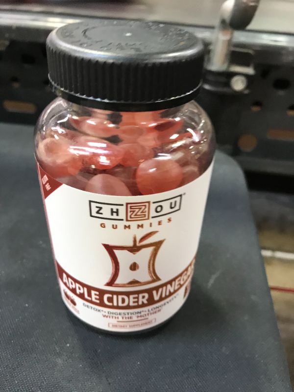 Photo 2 of Zhou Apple Cider Vinegar Vegan Gummies - 60ct--exp date 11-2022---factory sealed