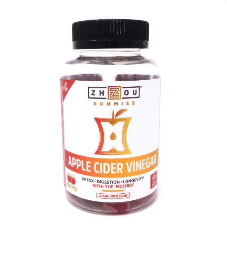 Photo 1 of Zhou Apple Cider Vinegar Vegan Gummies - 60ct--exp date 11-2022---factory sealed