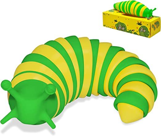 Photo 1 of 3D Printed Jointed Toy, Bendable Toy for Anxiety to Relax, 7.5 Inch Hand Sensory Toy and Easter Basket (Yellow-Green)