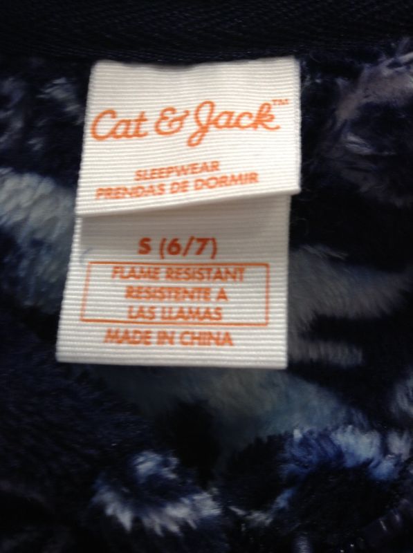Photo 1 of Cat & Jack Footed Pajama Blue --Size S-6/7
