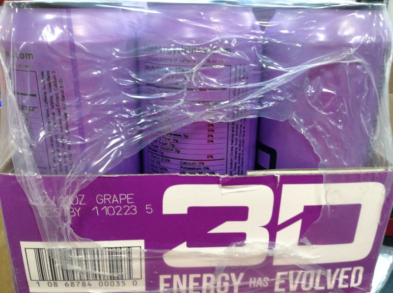 Photo 1 of 3D Energy Drink - Purple - 12 Pack  best by 01-2023