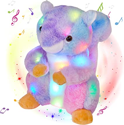 Photo 1 of Glow Guards 10’’ Musical Light up Squirrel Soft Plush Toy LED Singing Lullaby Stuffed Animals Wildlife with Night Lights Bedtime Pal Christmas Birthday Gifts for Toddler Kids