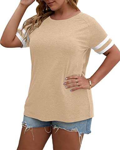 Photo 1 of PLOKNRD Women's Plus Size Sweatshirts Casual Long Sleeve Round Neck Oversized Tunic Tops--26W