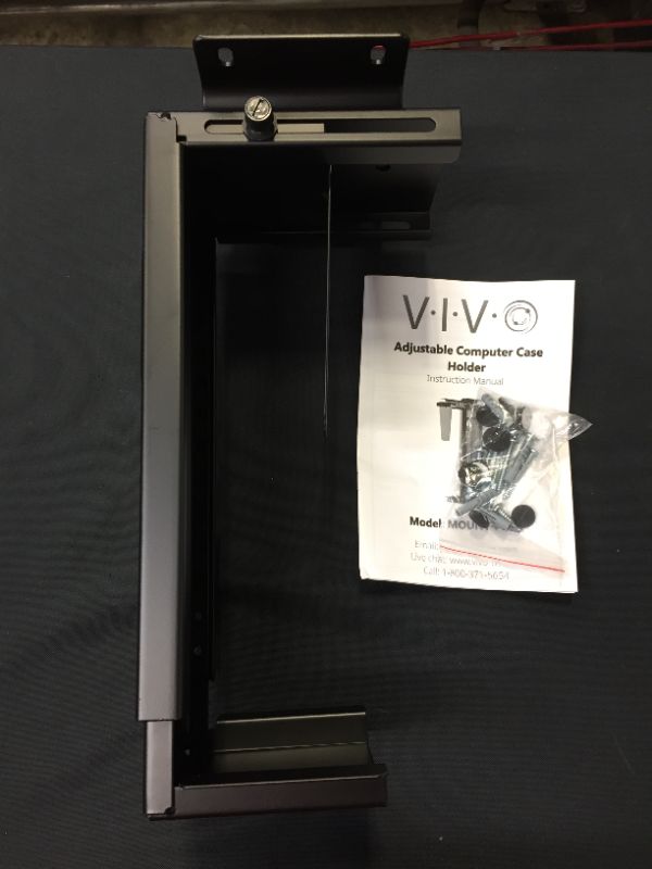 Photo 2 of VIVO Adjustable UnderDsk and Wall PCMunt,CPUHlder with Swivel Action and Secure Locking, Black