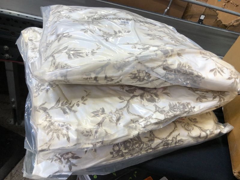 Photo 1 of 3 pcs Euro Etched Neutral Floral Decorative Throw Pillow - Threshold™ Designed with Studio McGee Dimensions (Overall): 24 Inches (L), 24 Inches (W), 7 Inches thick ---new
