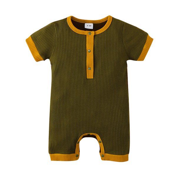 Photo 1 of Livingsenburg Toddler Baby Short Sleeve Romper Round Neck Summer Clothes --3-6 MONTHS