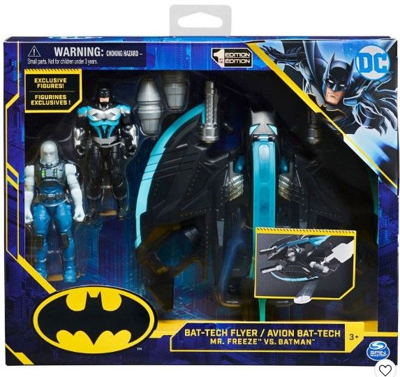 Photo 2 of DC Comics Mr. Freeze/Batman with Batwing 4" Figs Bundle - Bat Tech Theme--3 PACK----