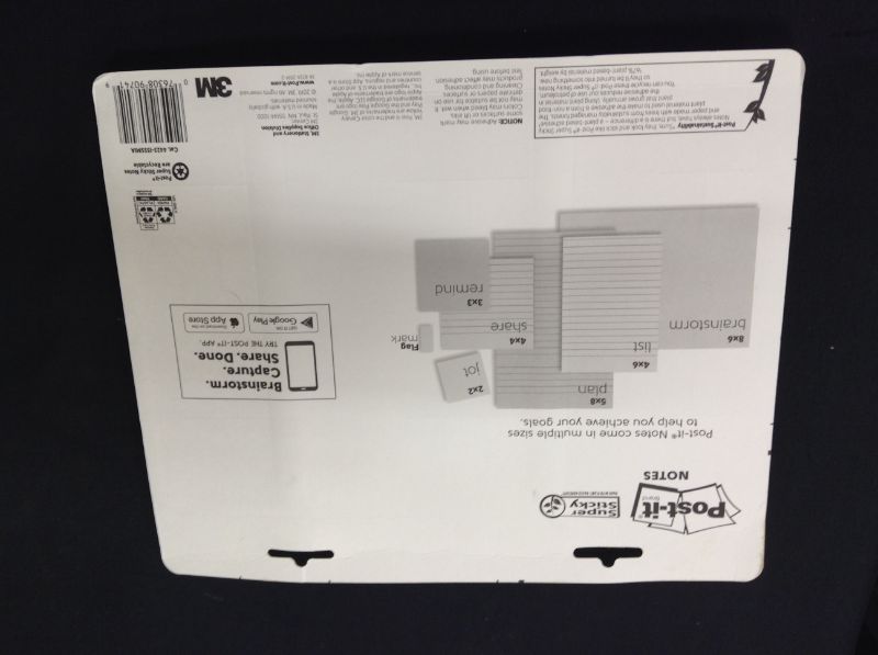 Photo 3 of Post-it Super Sticky Notes, Assorted Sizes, 15 Pads, 2x the Sticking Power, Miami Collection, Neon Colors (Orange, Pink, Blue, Green), Recyclable (4423-15SSMIA)