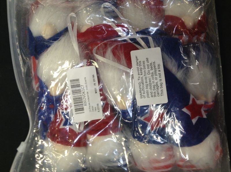 Photo 3 of 24 Pieces Independence Day Hanging Ornaments 4th of July Hanging Star Patriotic Plush Gnome Hanging Ornaments Independence Day Decorations for Veterans Day Party Home Patriotic Events Decor